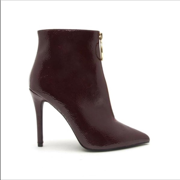 💐NWT JUST IN! Burgundy Pointy Toe Ankle Boots - Picture 2 of 5